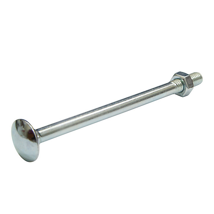 10 boulons tête ronde collet carré 8 x 100 mm