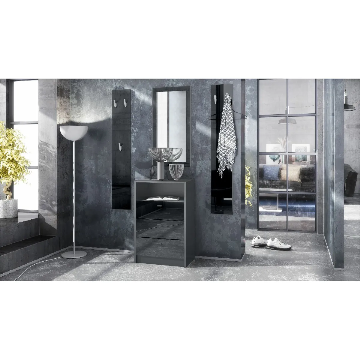 MPC Ensemble Entrée Anthracite Noir