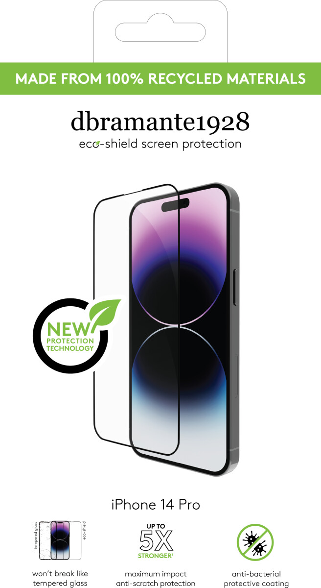 Dbramante1928 - iPhone 14 Pro Skærmbeskyttelse - Eco-Shield