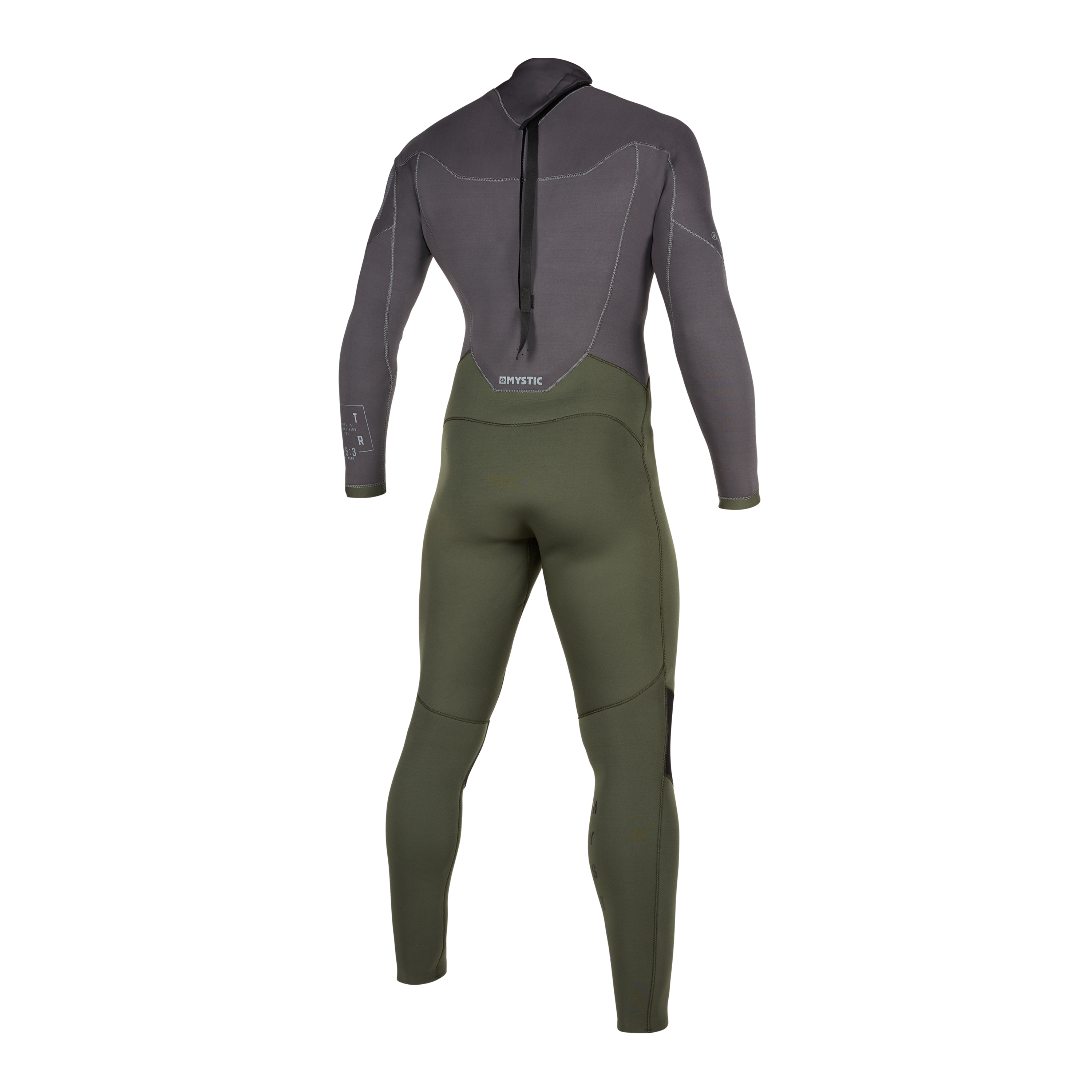 Mystic Star Fullsuit 4/3mm Bzip Grey green