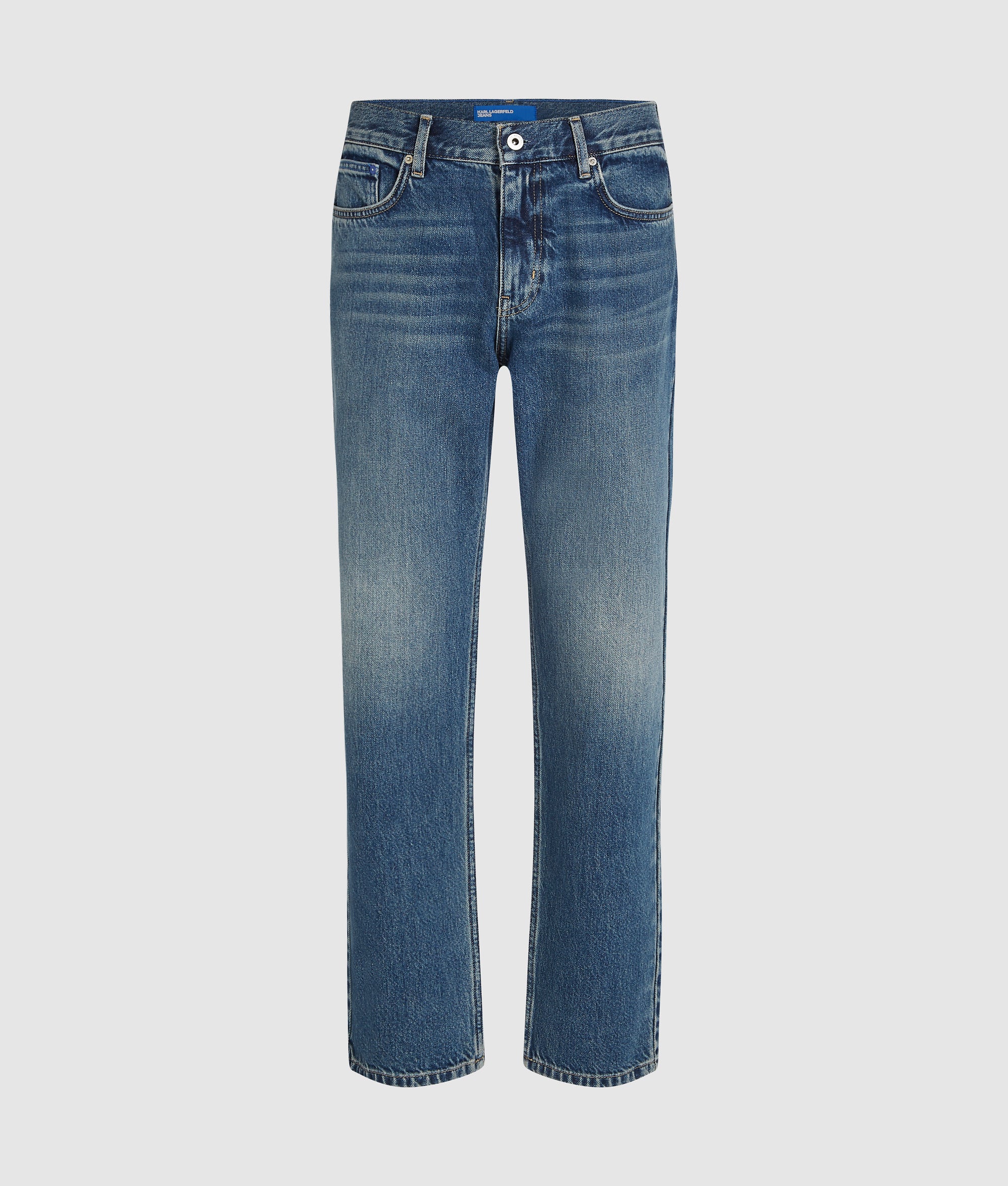 Rechte jeans met vintage wassing