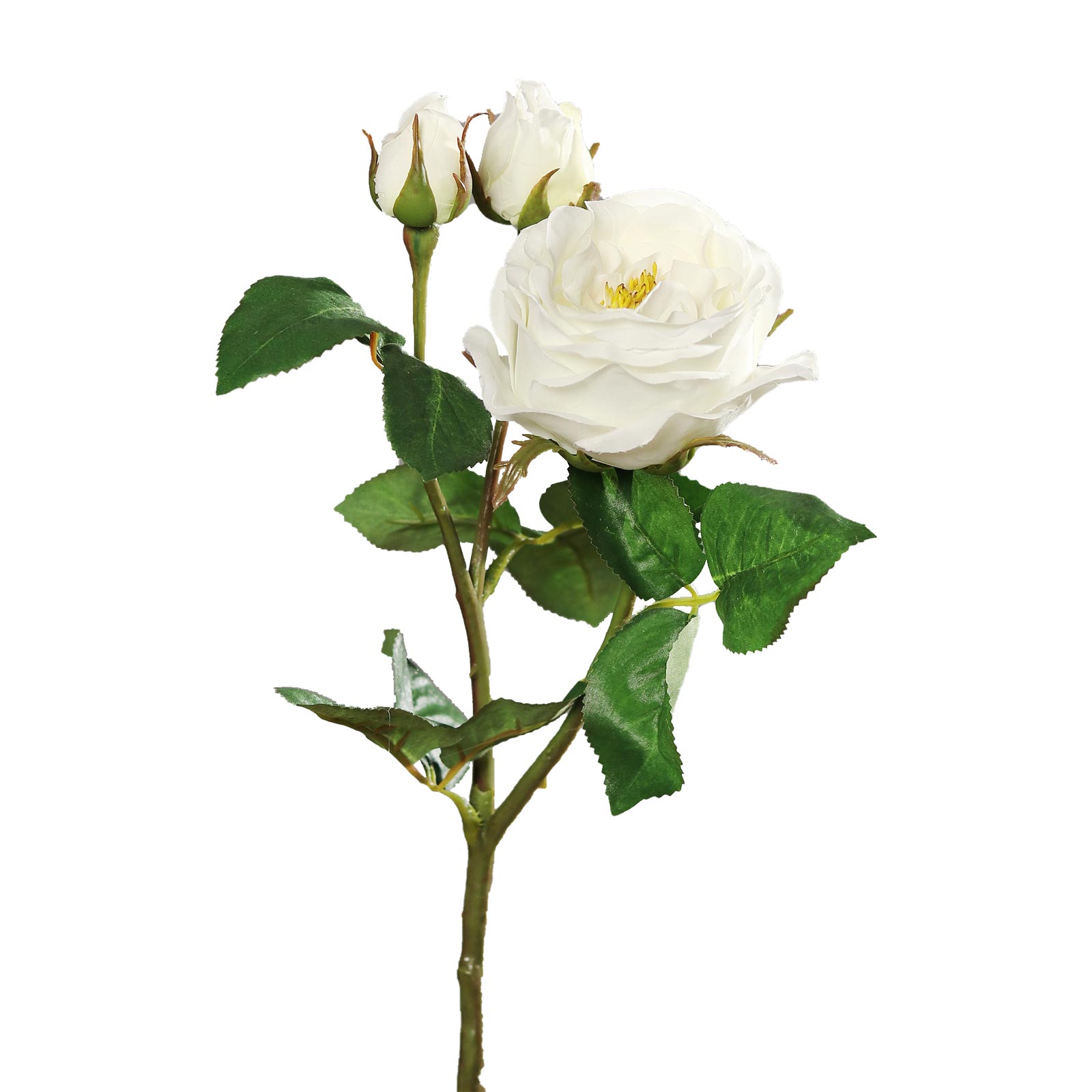 Rose - cream - Kunststoff - 46 cm