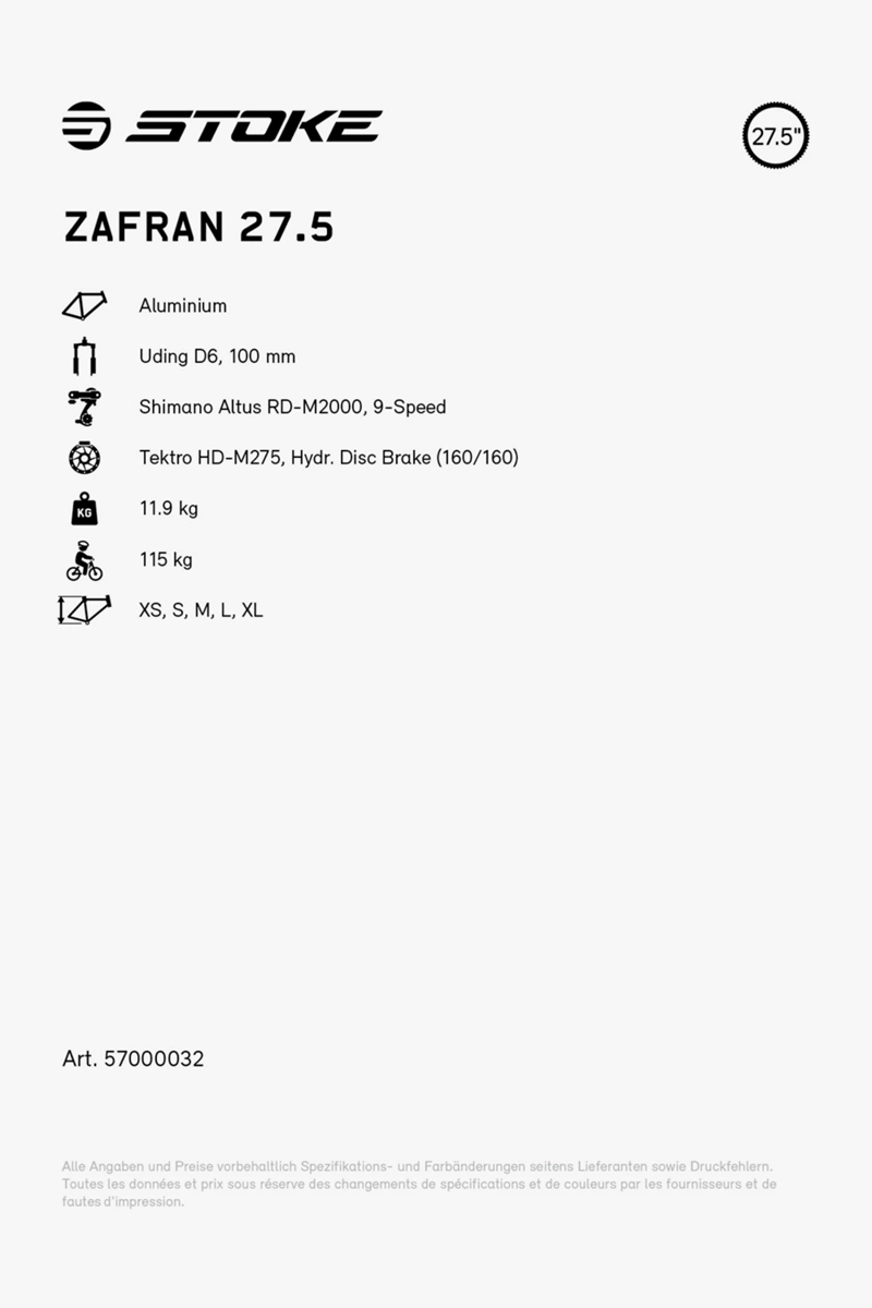 Stoke Zafran 27.5 Mountainbike 2024