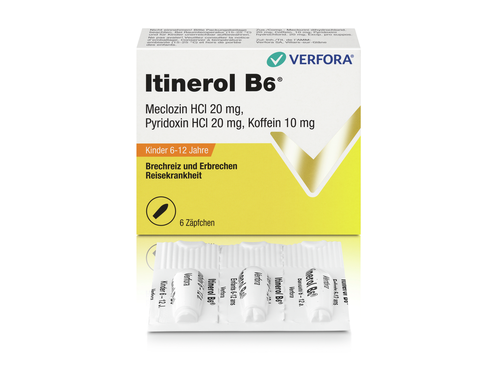 ITINEROL Supp Kind Blist 6 Stk<br>6 Stück, Blister, Zäpfchen