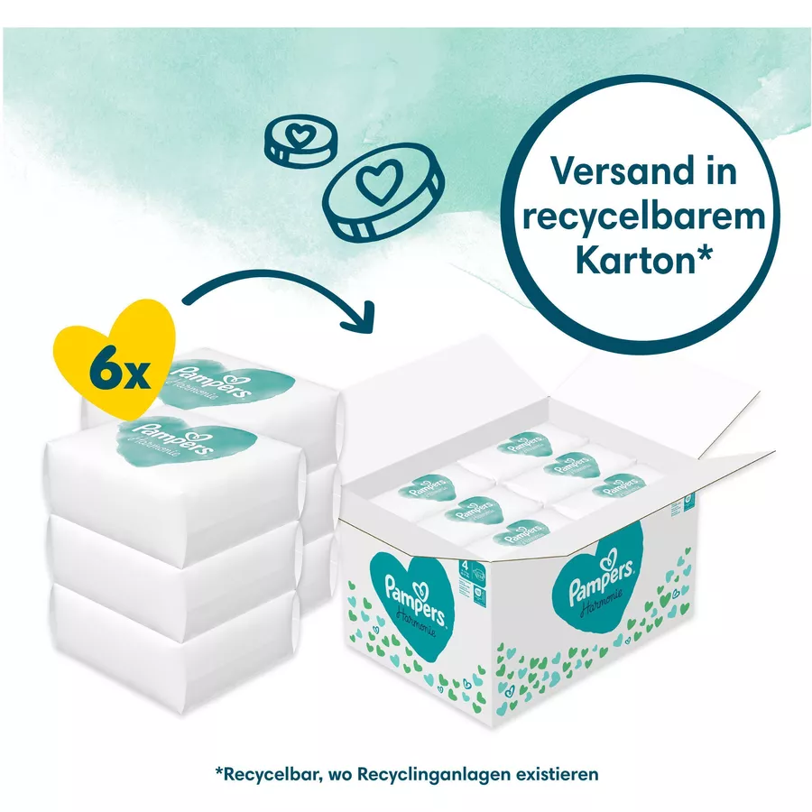 Pampers Harmonie Gr. 4, 9-14 kg, Monatsbox (1x174 Windeln)