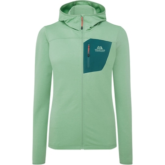 Mountain Equipment Lumiko Hooded Fleecejacke Lichen Green/d Teal Damen