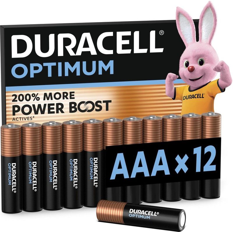 Duracell - AAA Optimum Alkaline - 12 Stuks - Alkaline Batterijen