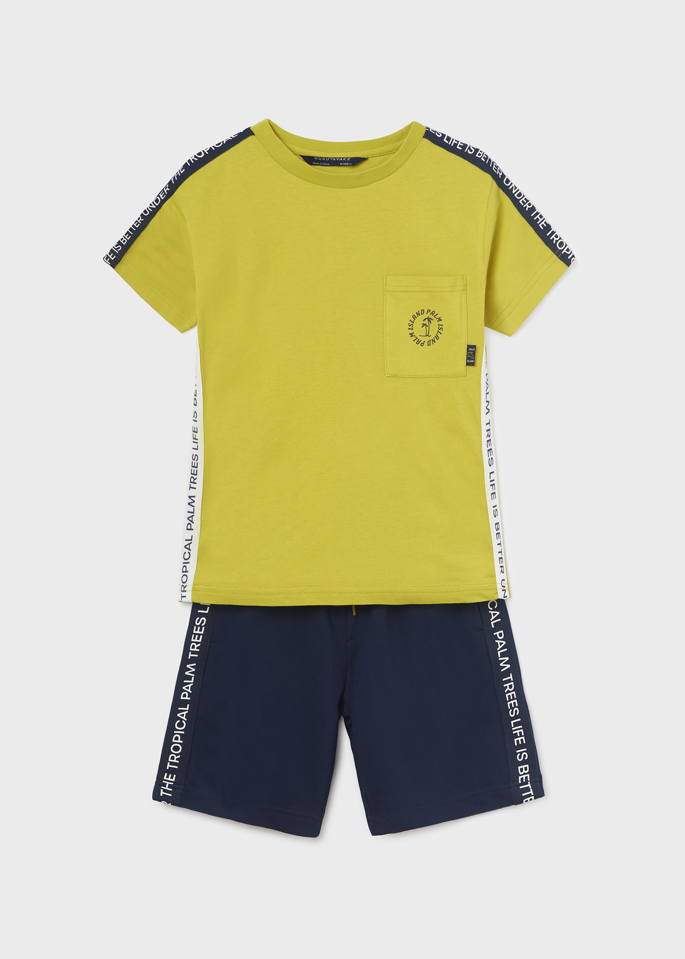 Conjunto de algodão de duas peças para meninos