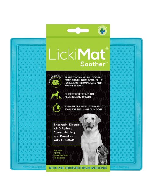 Lickimat Soother Original - Slowfeeder Voermat Turquoise - Hondenvoerbak