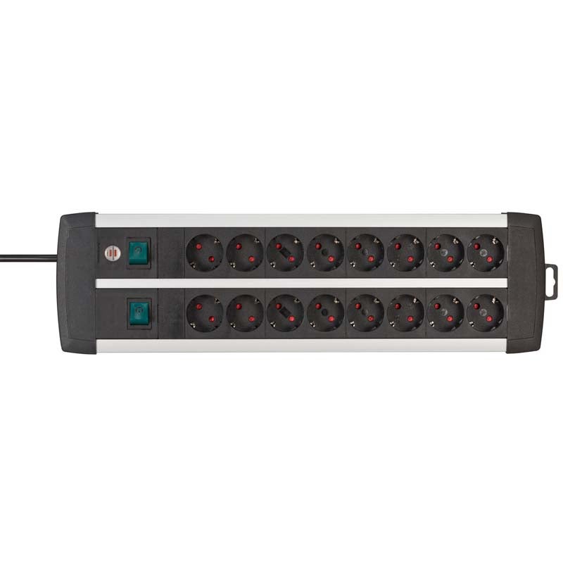 Brennenstuhl Premium-Duo 1391000916 stekkerdoos 16-voudig met beveiliging 3m zl/zw