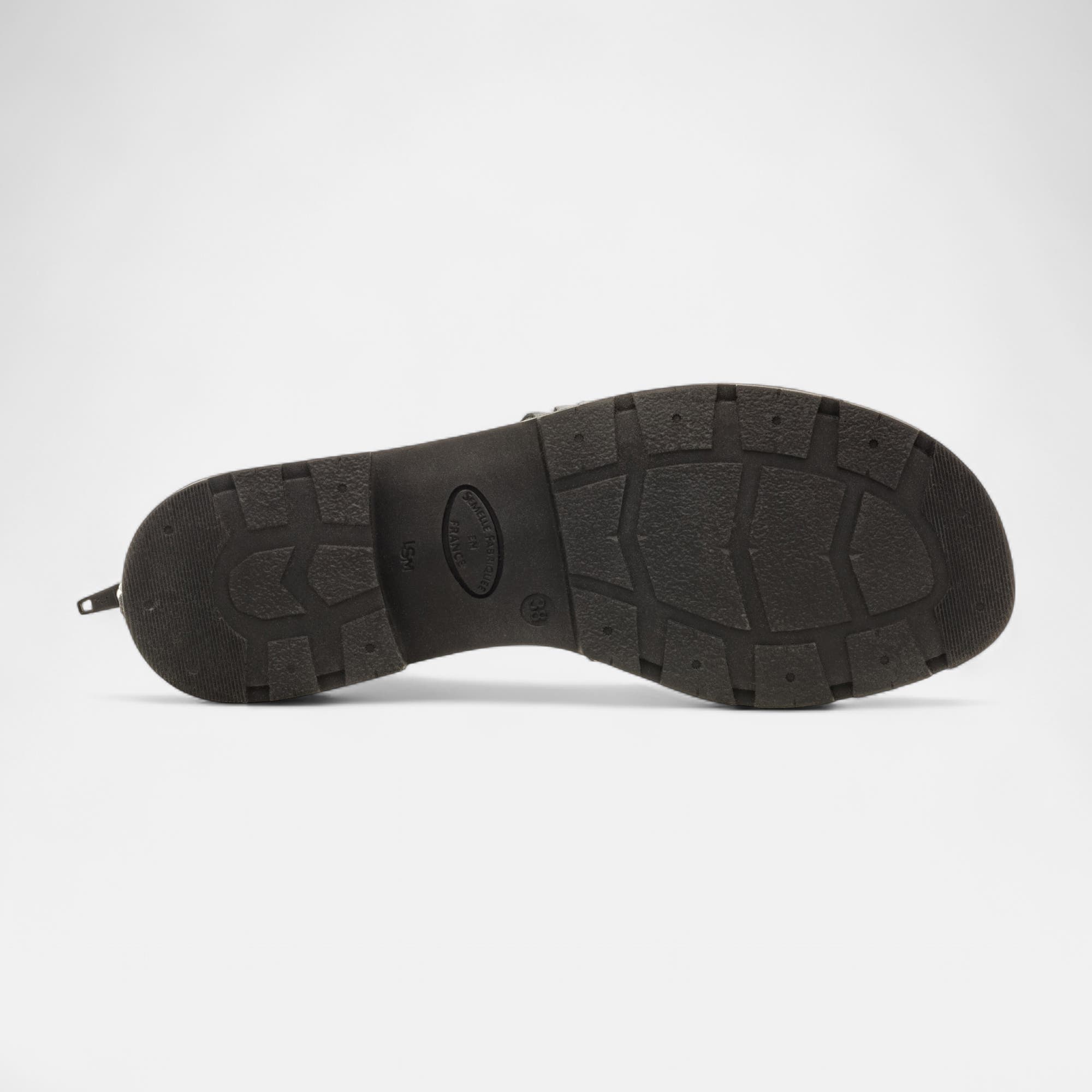 Sandales Femme en cuir noir