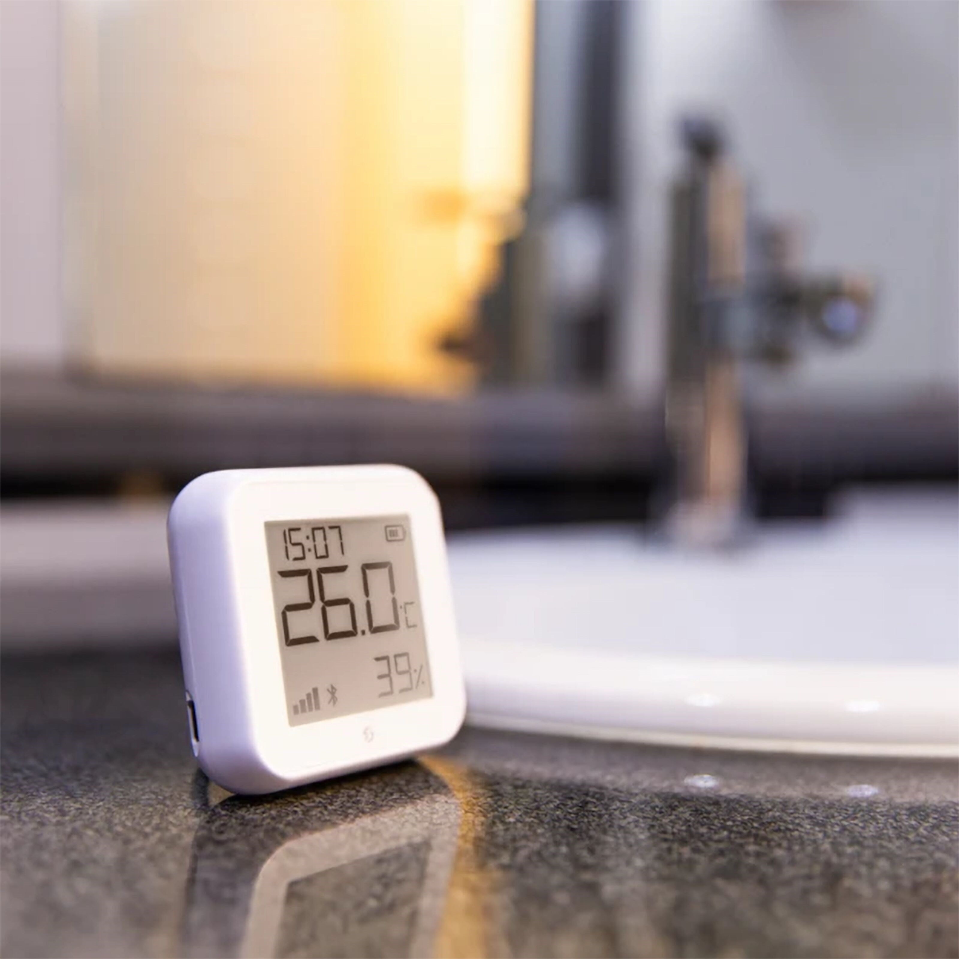 Shelly H&T Gen 3 Termometer og hygrometer Hvit