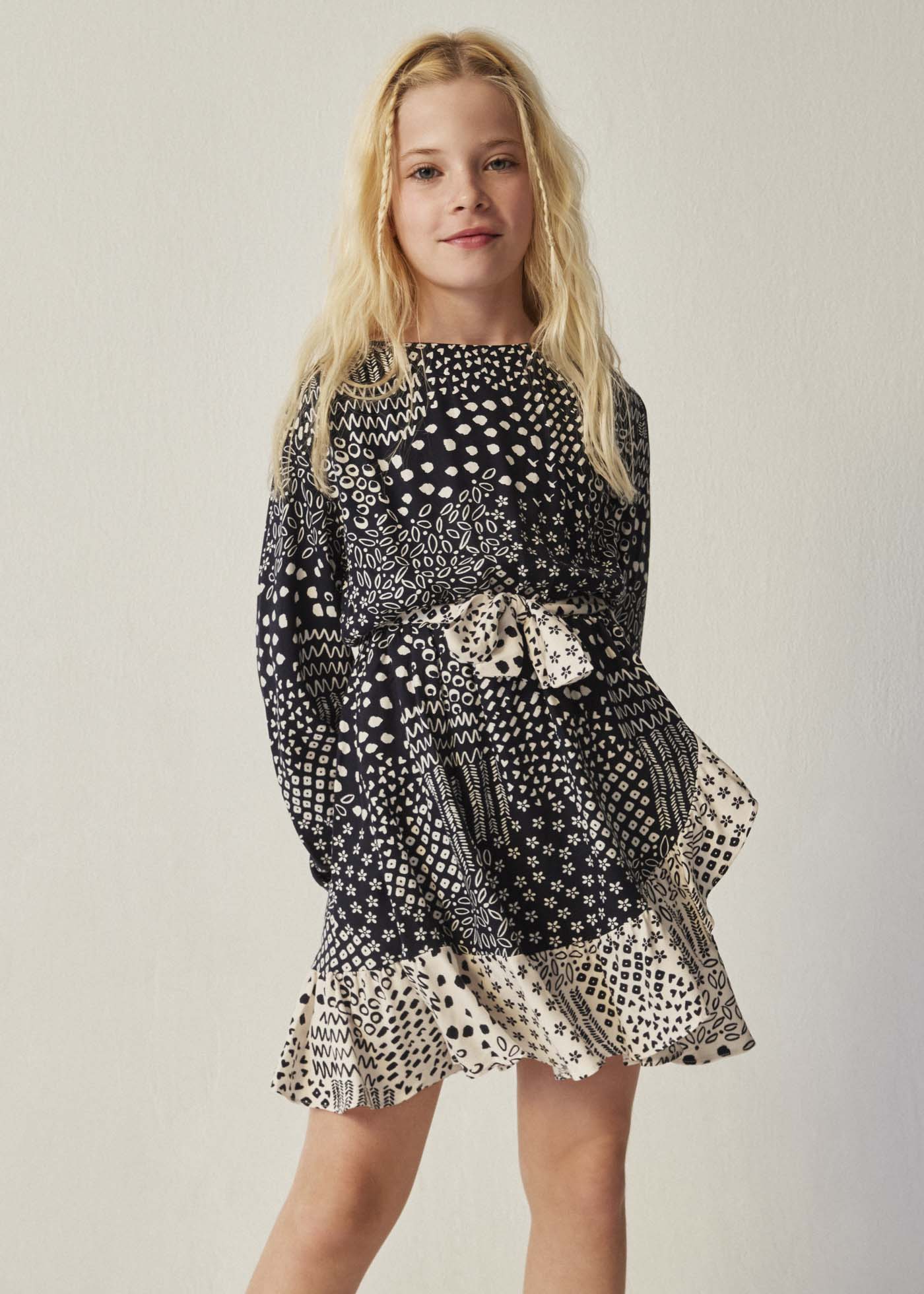 Vestido estampado para menina