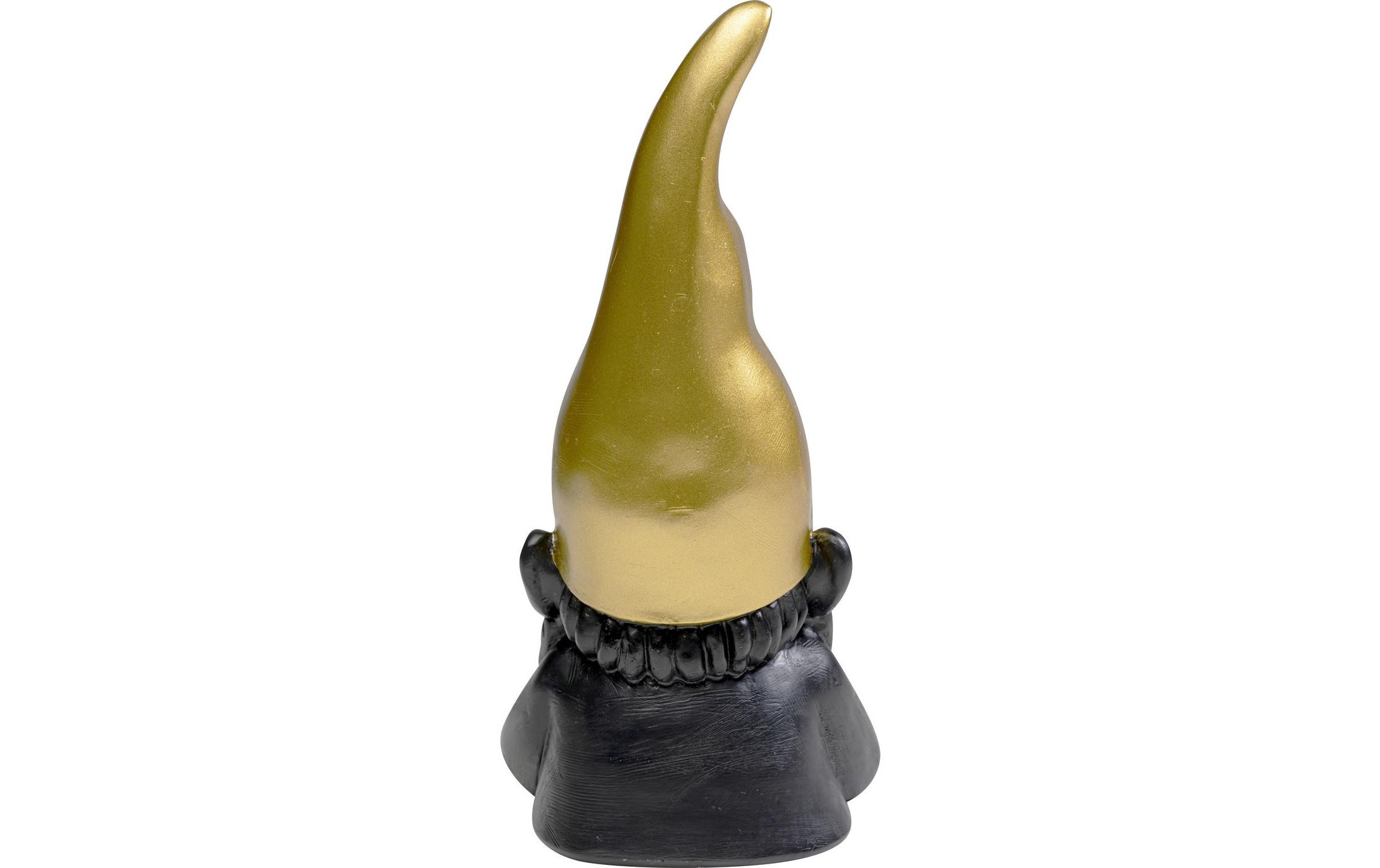 Dekofigur Zwerg 21 cm, Gold/SchwarzZwergfigur