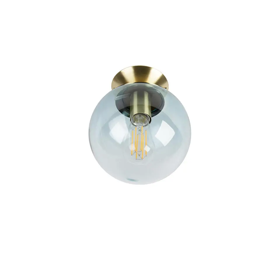 Qazqa plafondlampen pallon turquoise e27