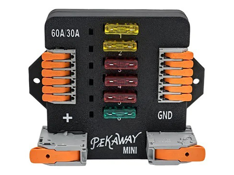 Pekaway Fusy Mini zekeringblok met WAGO klemmen