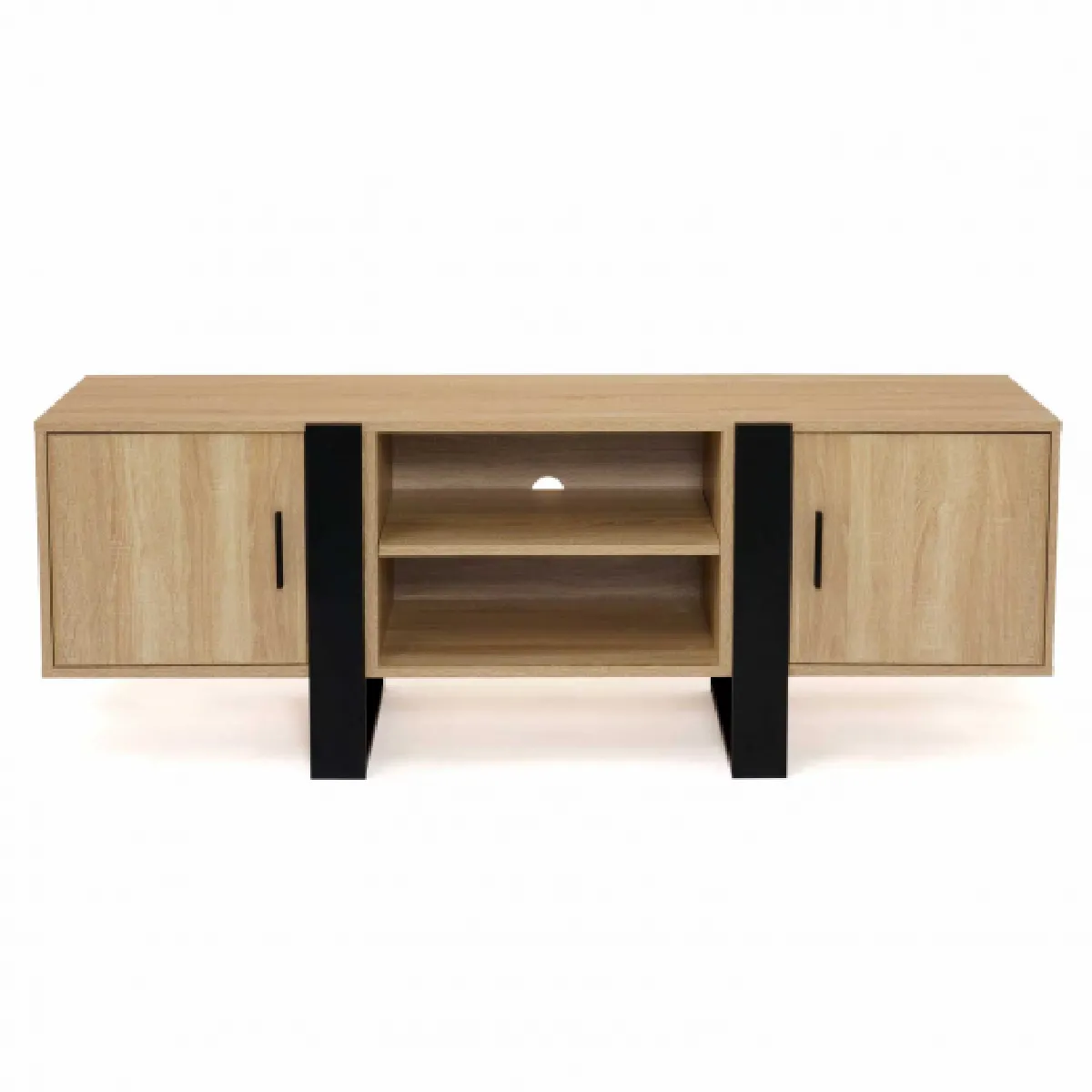 Idmarket MARKET PHOENIX 140 cm - Bois et noir