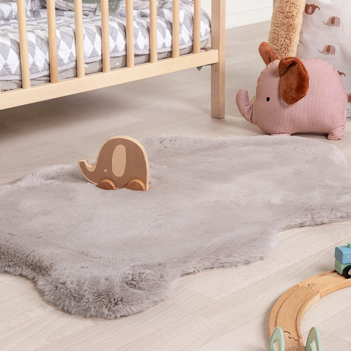 Kindervloerkleed - Huggy Schaap Grijs | Super fluffy!