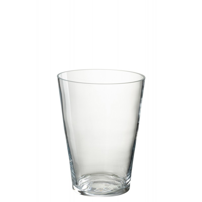 Photophore en verre transparent 20x20x26.5 cm