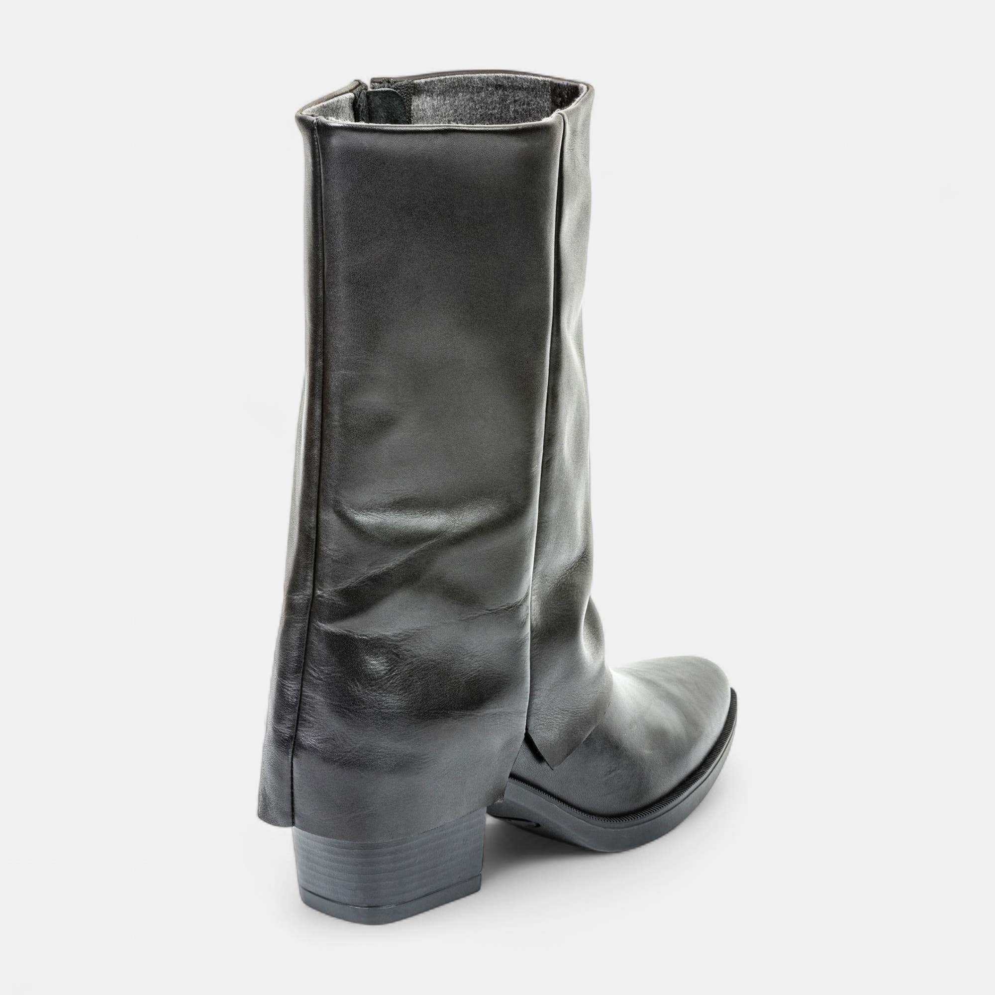 Bottines à talon Femme en cuir noir