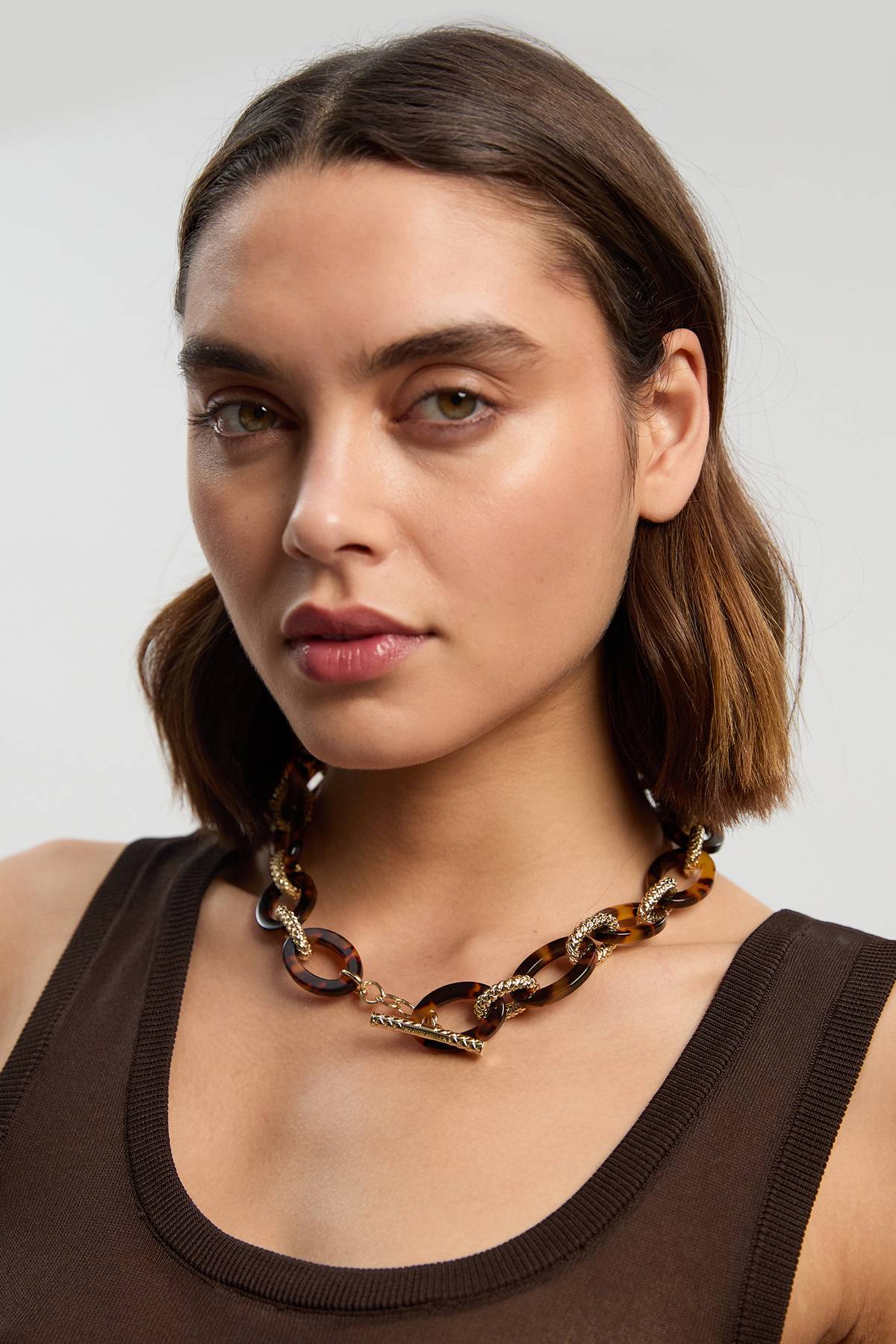 KarenMillen Collier à Maillons Tressés en Acrylique