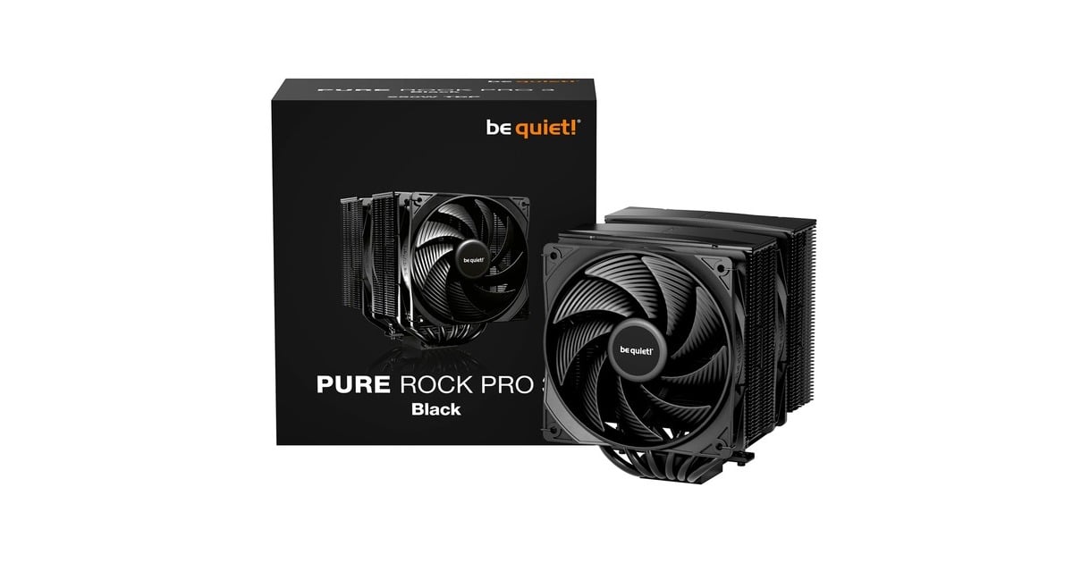 be quiet!Pure Rock Pro 3 Black CPU-koeler  (Zwart)