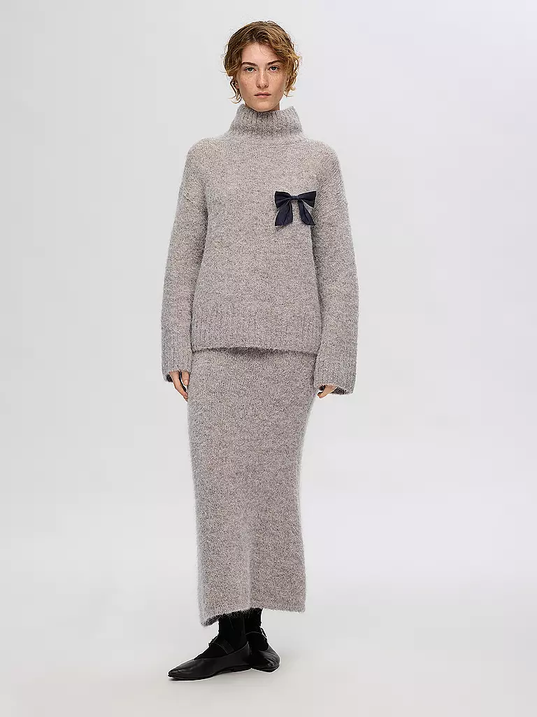 SELECTED FEMME Rollkragenpullover SLFGABELLA grau