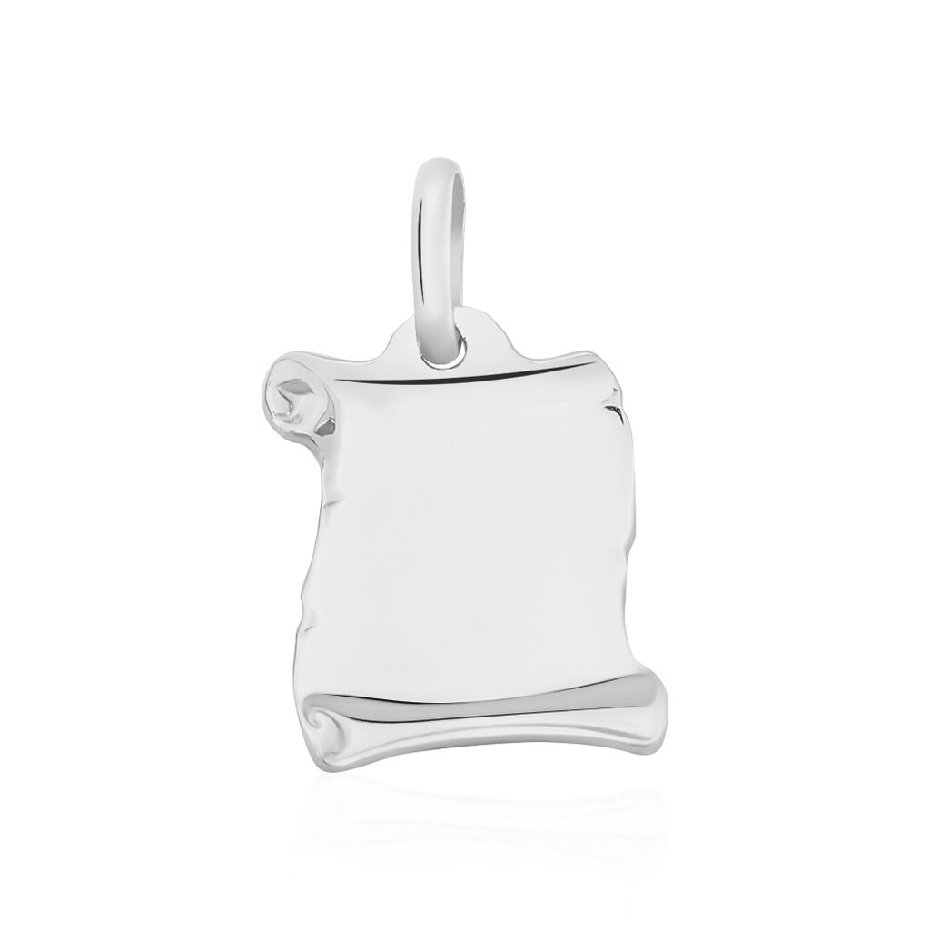 Pendentif Zodiaque Parchemin Argent Blanc