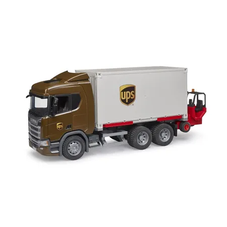BRUDER® Scania Super 560R UPS Logistik-LKW mit Mitnahmestapler
