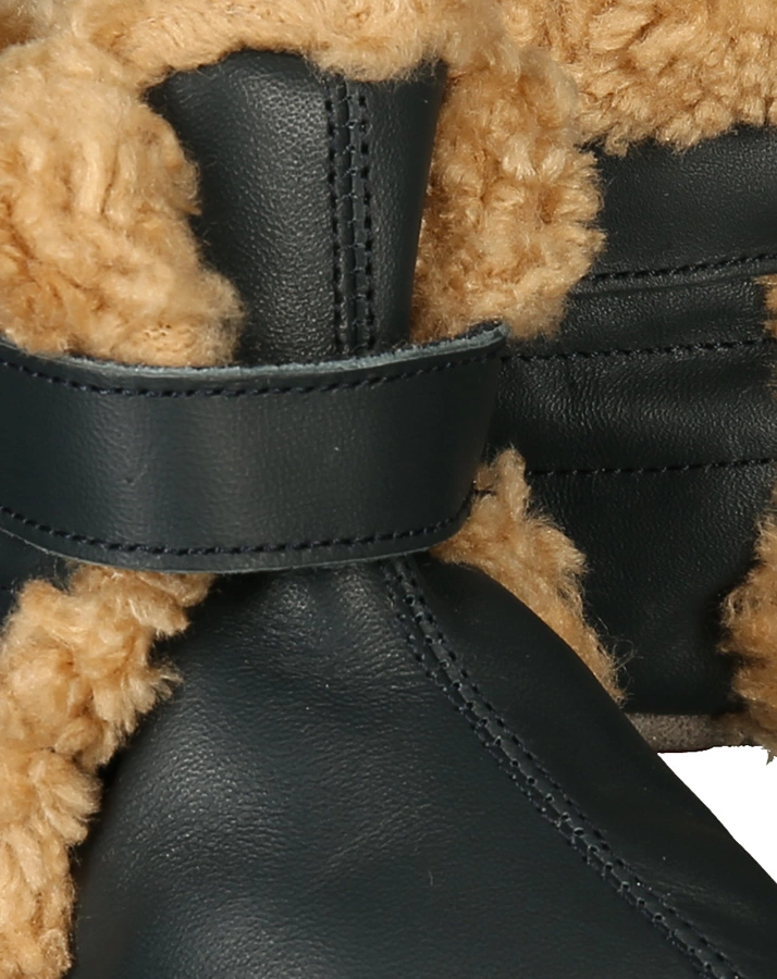 Krabbelschuhe ESKIMO UNI mit Teddyfutter in marine