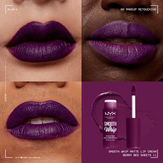 NYX Professional Makeup Smooth Whip Matte Lippenstift 11 Berry Bed Sheets