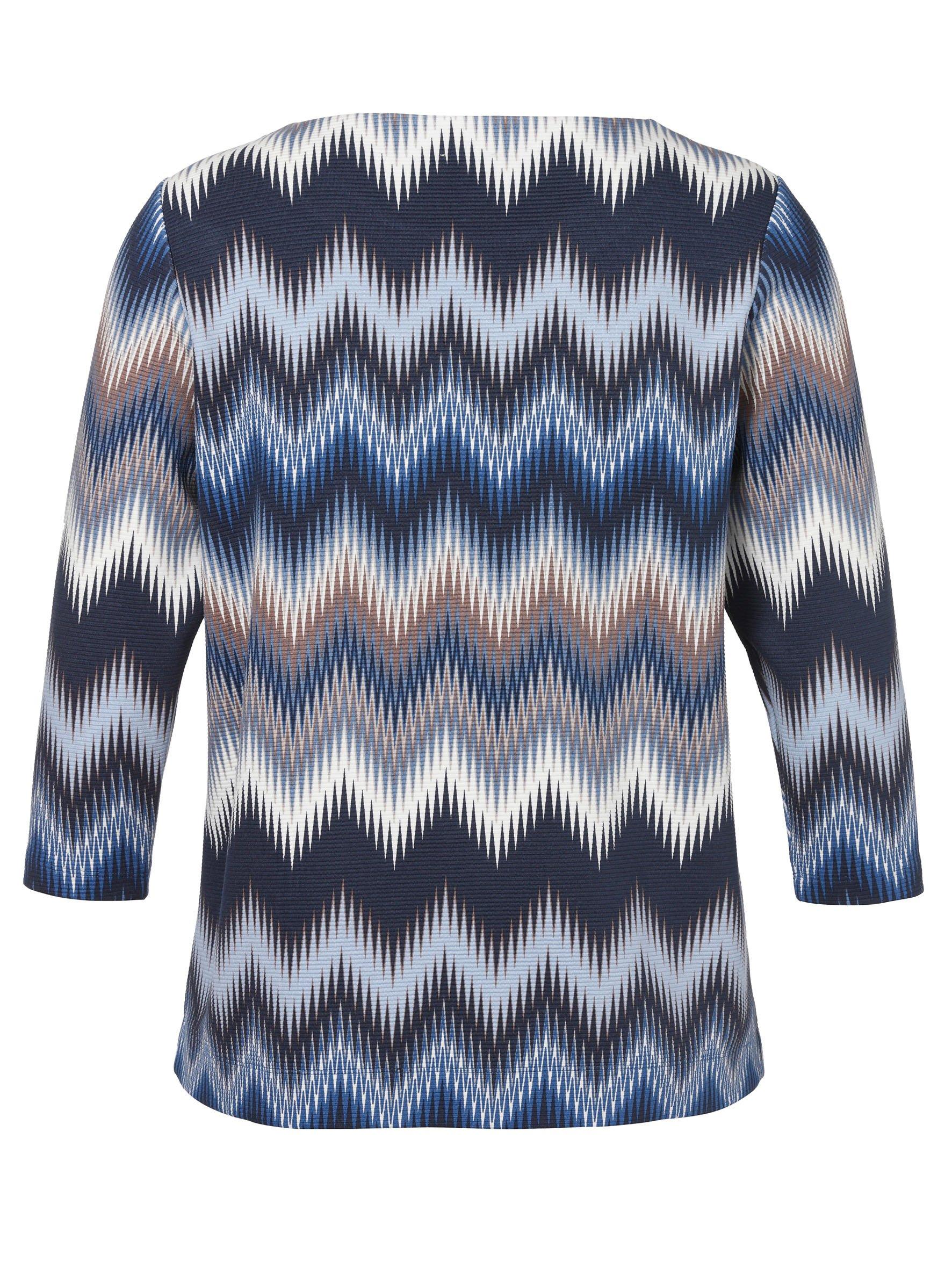 Sweatshirt mit Zickzack-Alloverprint