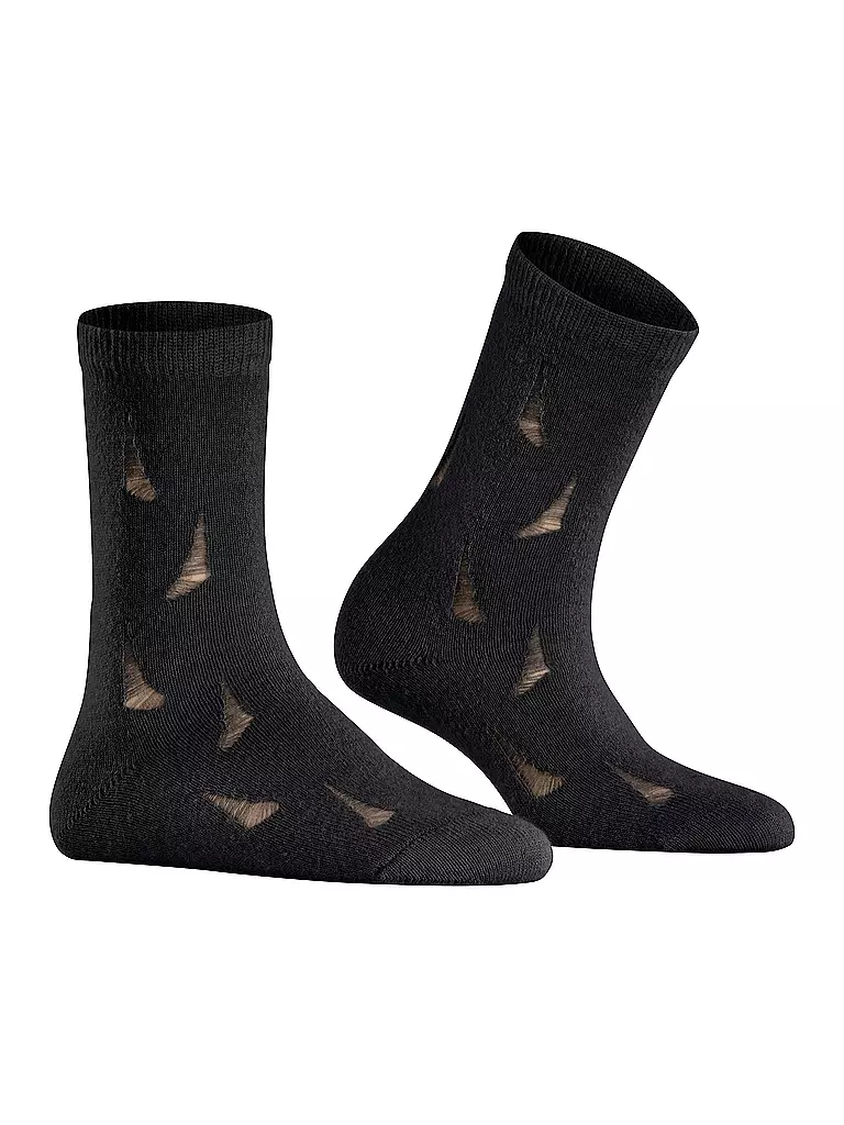 FALKE Socken DISTRESSED black schwarz