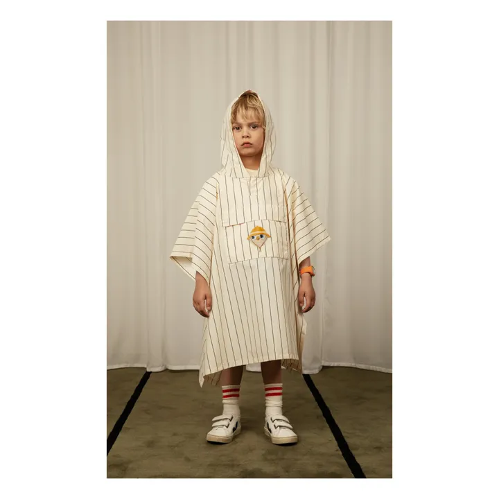 Mini Rodini Poncho Chouette Matière Recyclée | Ecru