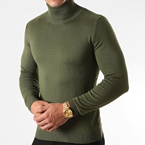 Pull Col Roulé JUM-83 Khaki