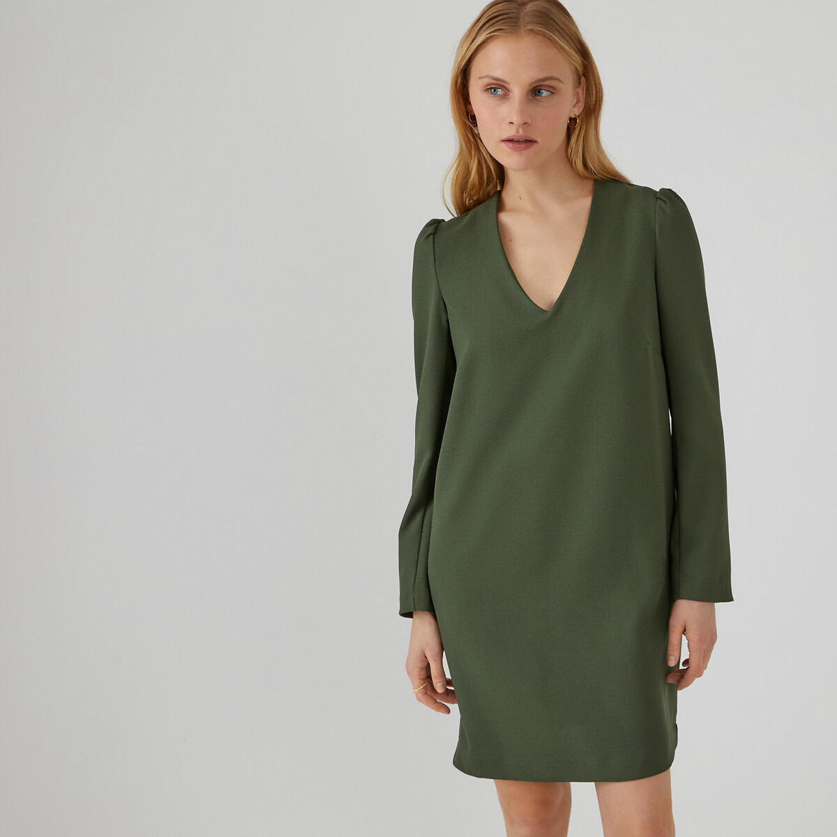 COLEÇÕES LA REDOUTE<br>Vestido reto em poliéster reciclado La Redoute x You
