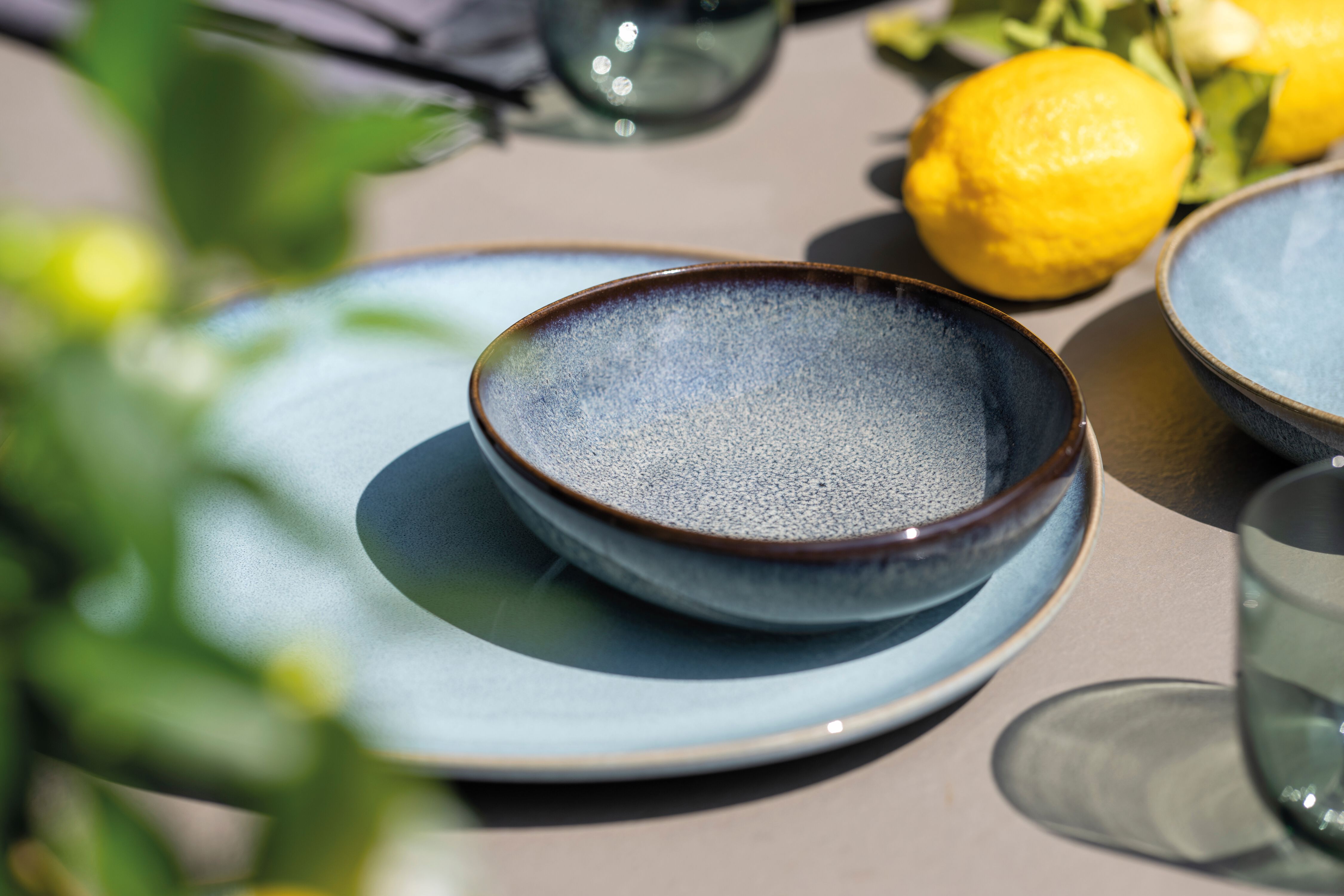Lave Breakfast set Grey, earthenware