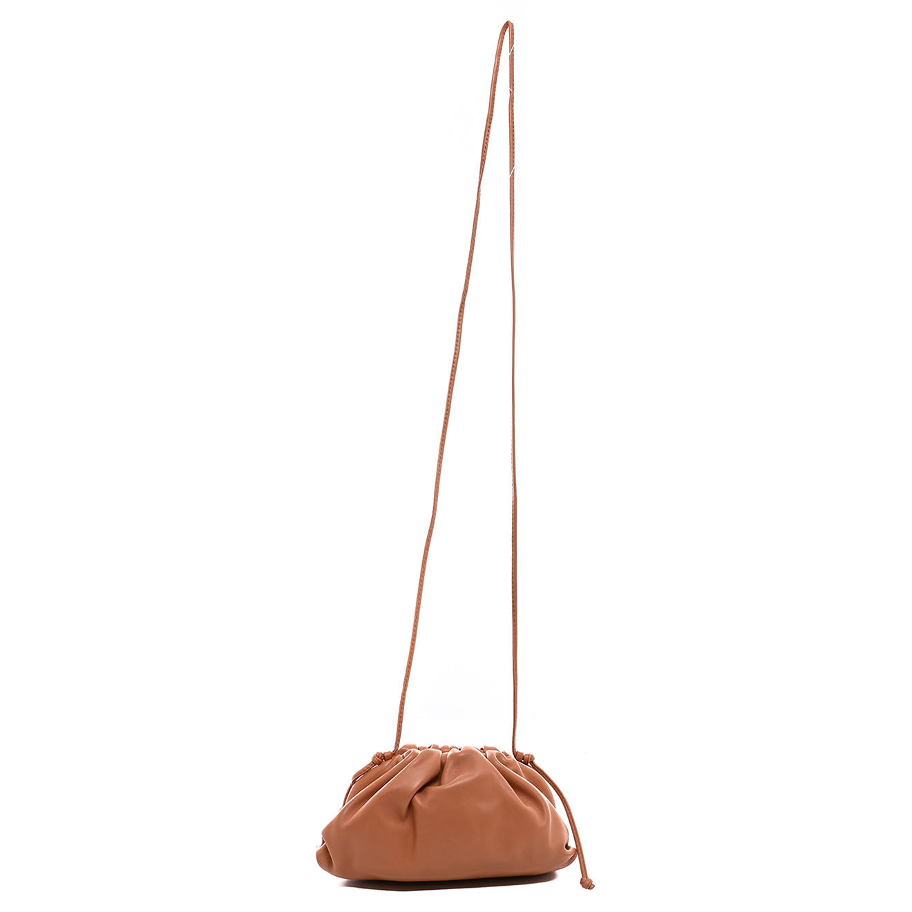Bottega Veneta Sac bandoulière Mini Pouch en Cuir camel - Neuf sans étiquette - L.20 cm
