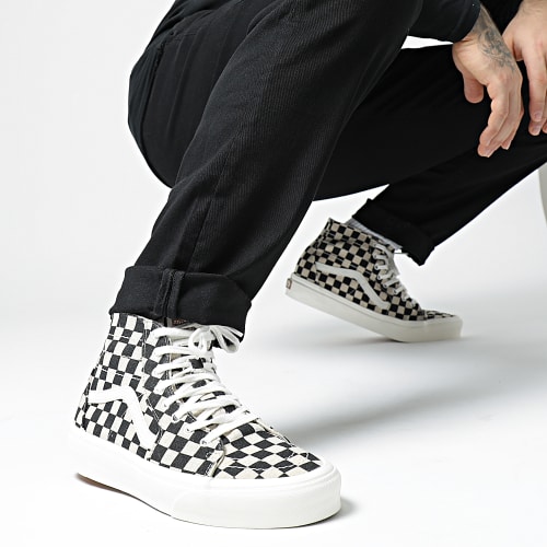 Baskets Sk8 Hi Tapered 5KRU705 Eco Theory Checkerboard