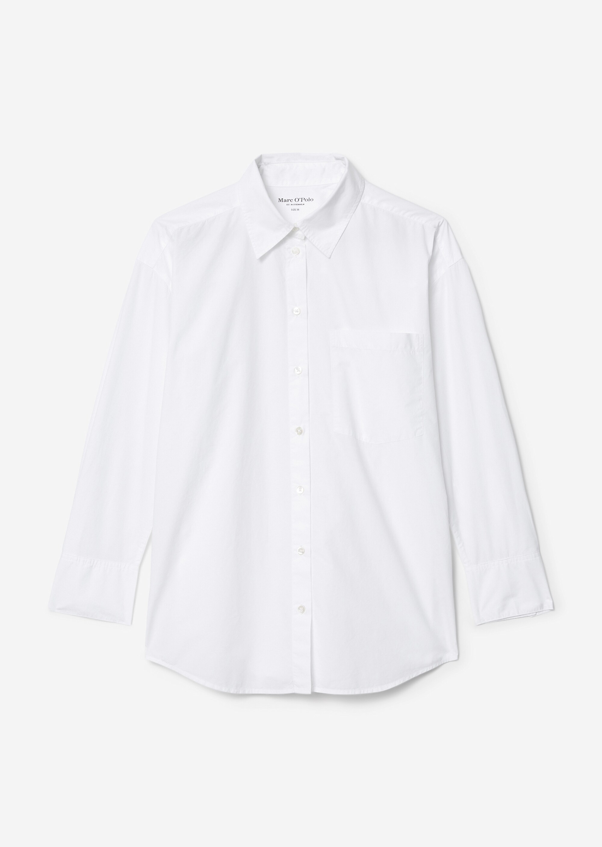 Boyfriend-Bluse relaxedaus Organic Cotton-Popeline
