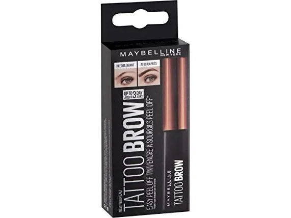 Maybelline Eyebrow, Tattoo Brow Longlasting Peel Off Eyebrow Gel Tint Medium Brown
