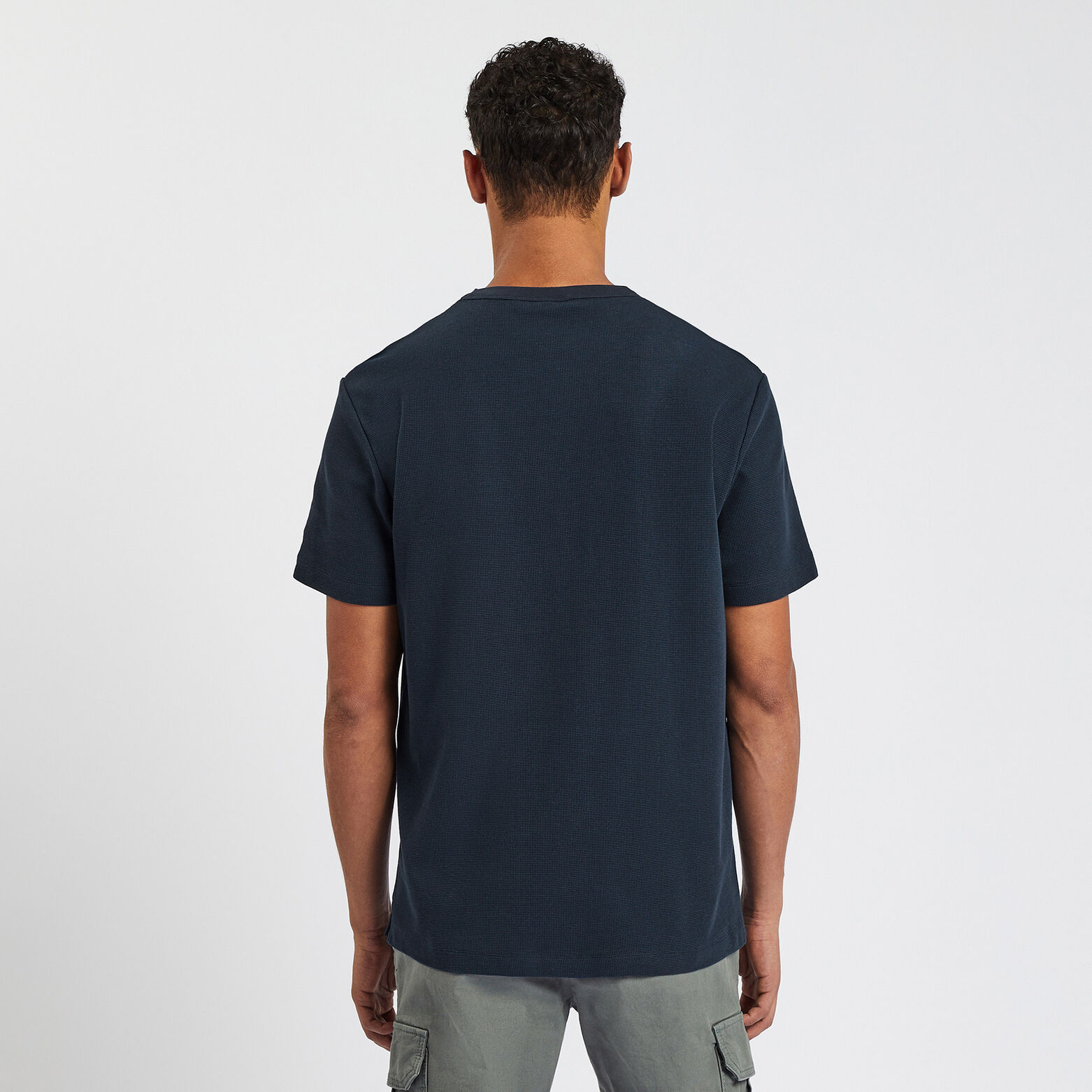 Tee shirt matière fantaisie Bleu foncé