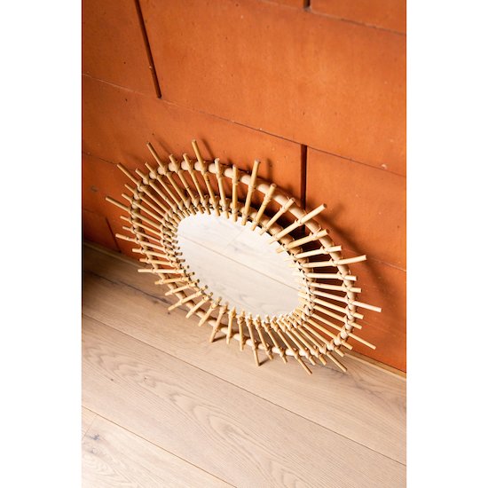 Miroir en rotin Fondi 60cm   Beige        de               Childhome