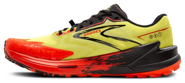 Chaussures Trail Brooks Catamount 3 Jaune/Rouge Homme