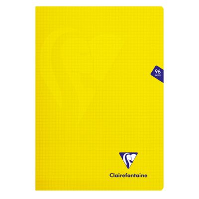 Clairefontaine Mimesys - Cahier polypro A4 (21x29,7 cm) - 96 pages - petits carreaux (5x5 mm) - disponible dans différentes couleurs