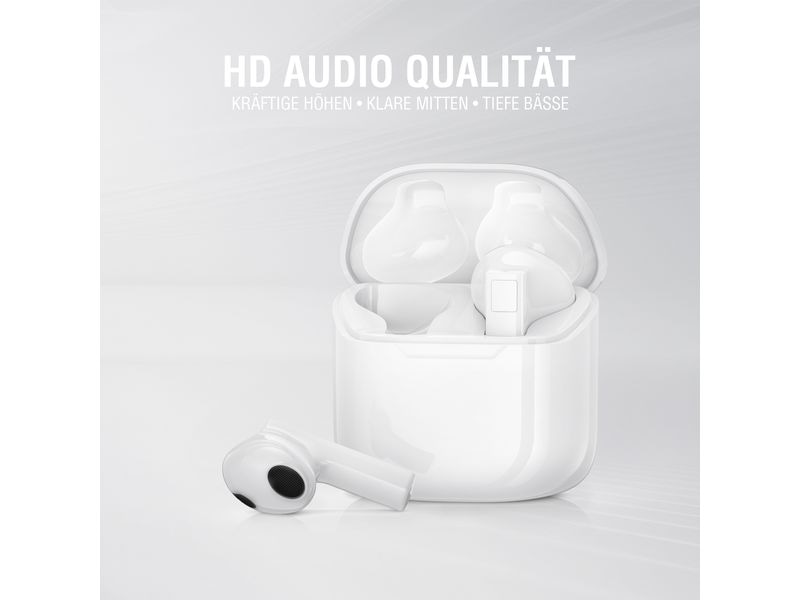 4smarts True Wireless In-Ear-Kopfhörer SkyBuds 2 ENC Weiss Kabellose In-Ear-Kopfhörer mit Umweltgeräuschunterdrückung