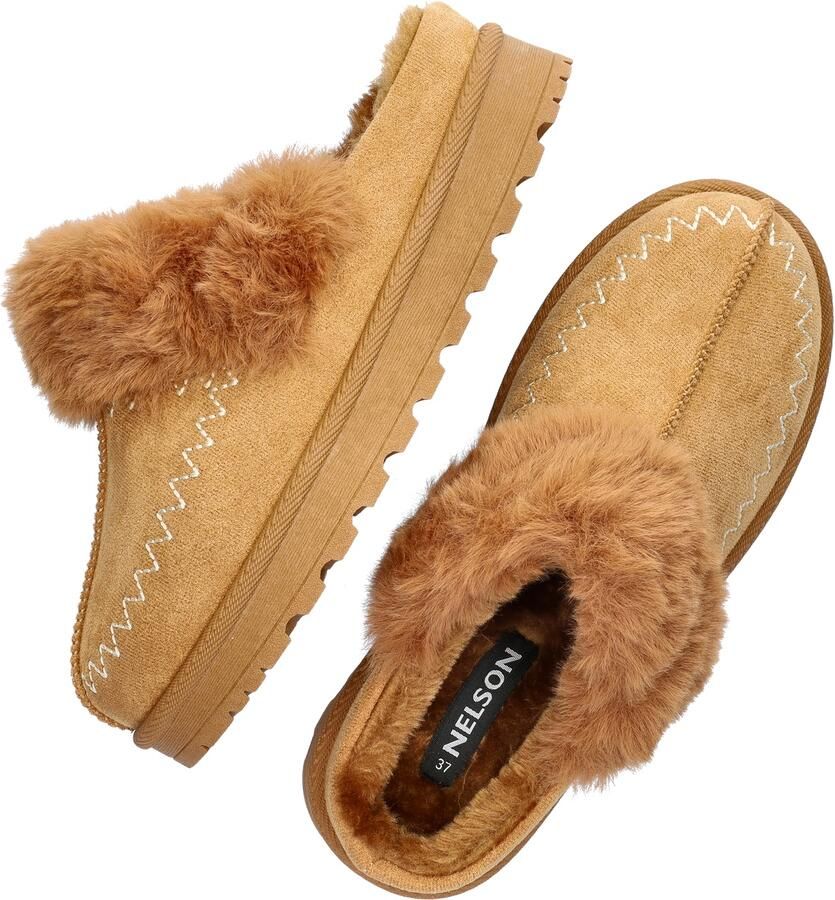 Nelson Home pantoffels cognac