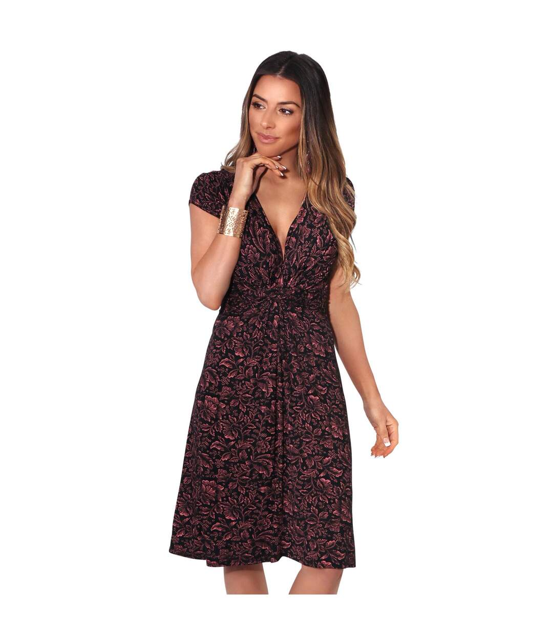 Krisp - Robe - Femme (Corail / Noir) - UTKP102