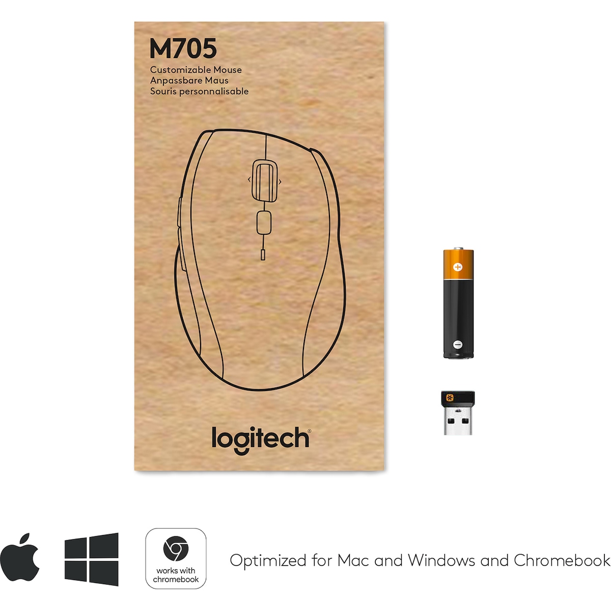 Logitech Marathon M705 trådløs mus