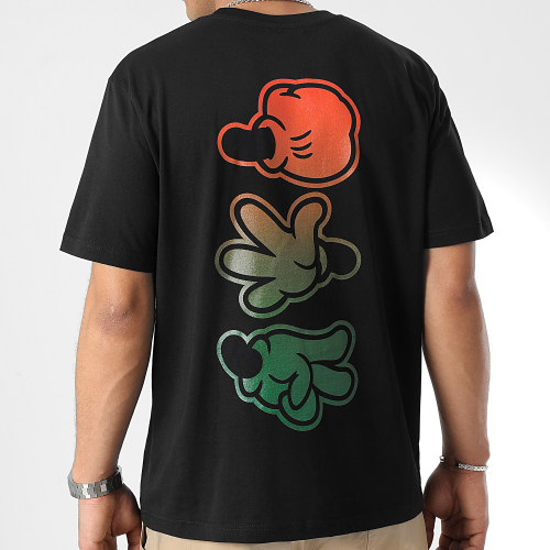 Tee Shirt Oversize Large Player Gradient Vert Orange Noir